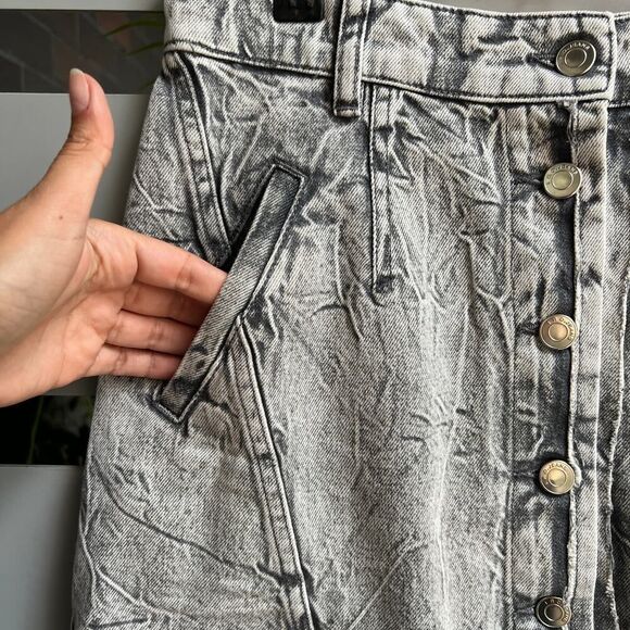 IRO Lanas Light Gray Denim Mini Skirt Size 38 - Picture 4 of 7